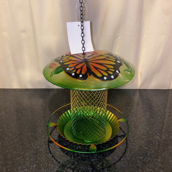NEW Glass Butterfly Bird Feeder - Picture 5 of 7